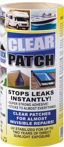 QRCP86 – COFAIR PROD Roof Repair Tape, Patch Tape 8 Inch Width x 6 Foot Clear